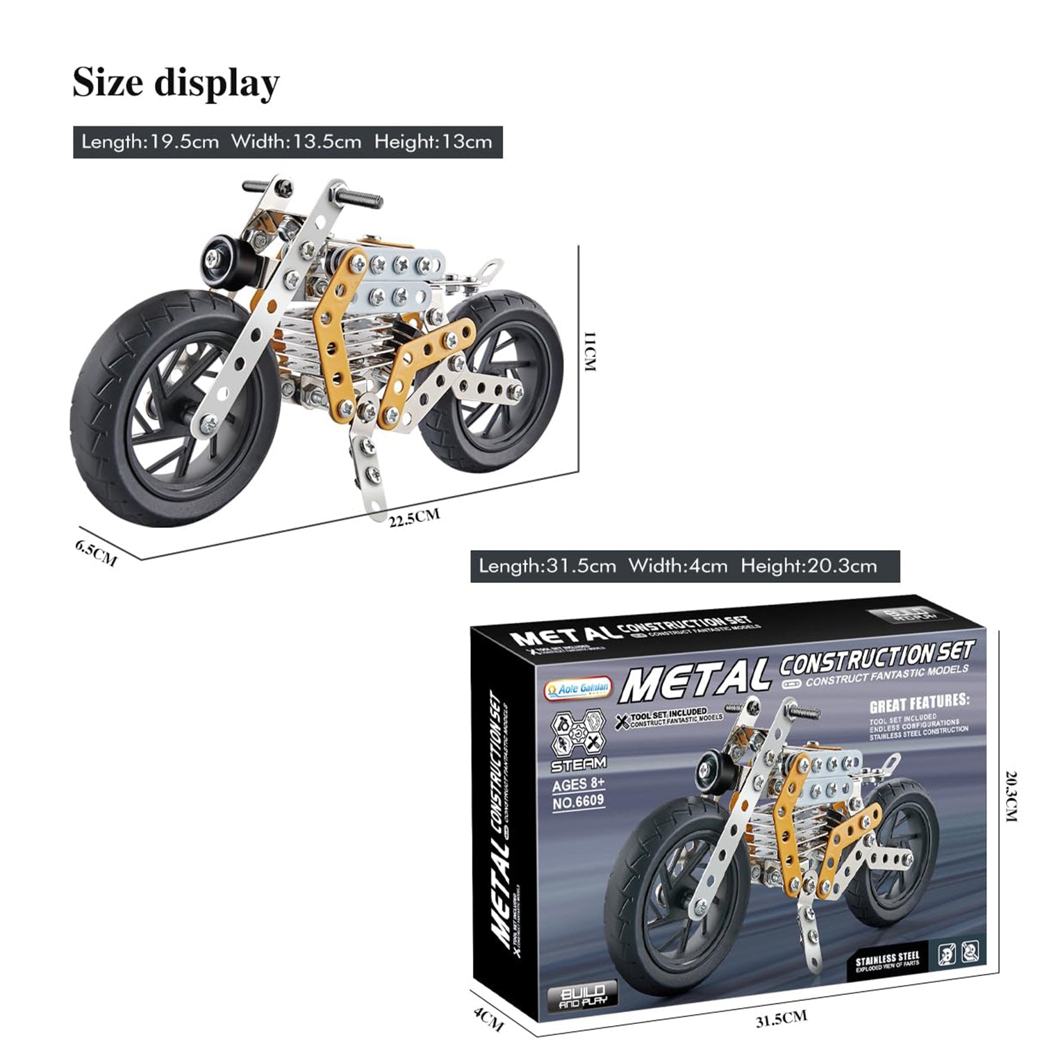 Metal DIY Bike Building Blocks for Kids (bike 162 pc of Bike Tool / 1 Set? Metal DIY Bike Building Blocks for Kids (bike 162 pc of Bike Tool / 1 Set?
